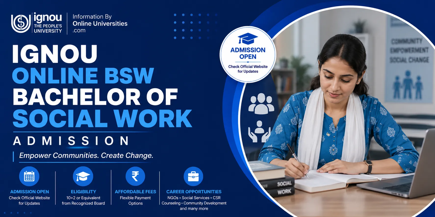 IGNOU Online BSW Admission 2026: Last date to Syllabus