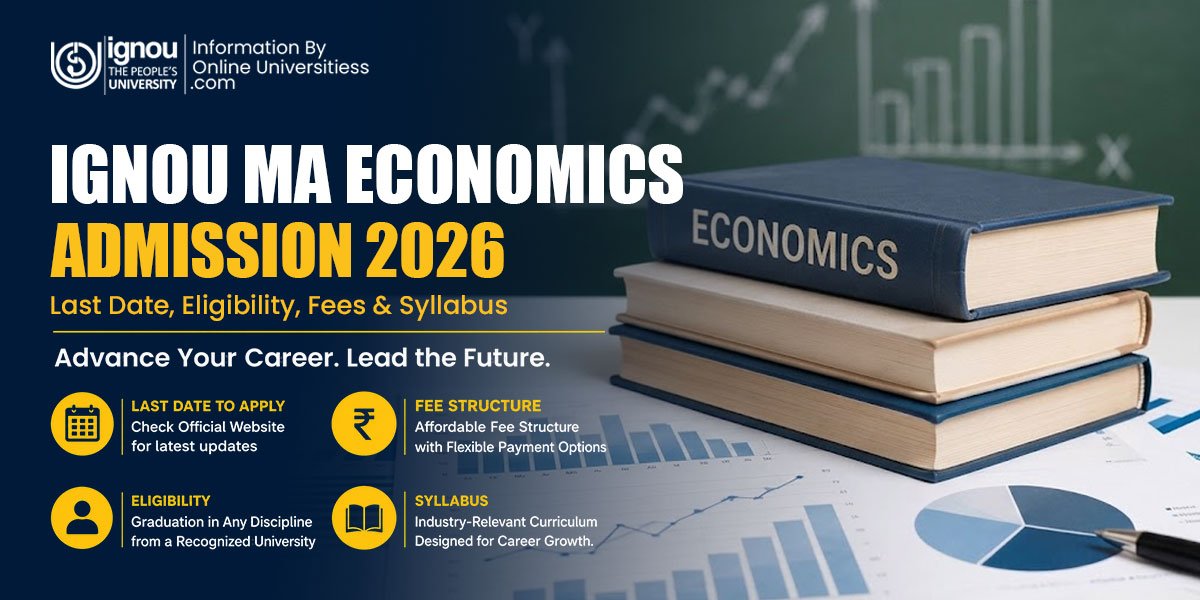 IGNOU MA Economics Admission 2026 | Last Date, to Fees